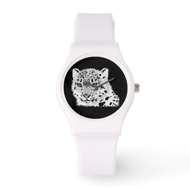 Snow Leopard Armbanduhr (Vorderseite)