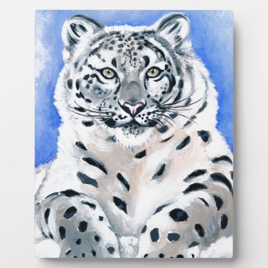 Snow Leopard Art Fotoplatte (Vorderseite)