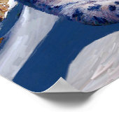 Snow Leopard auf dem Dach des Weltarchivs Poster (Ecke)