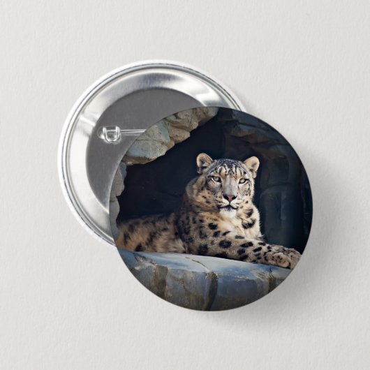 Snow Leopard Button (Vorne & Hinten)