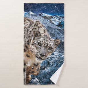 SNOW LEOPARD CLOUD WALKER BADEHANDTUCH