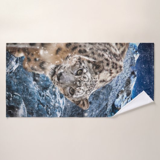 SNOW LEOPARD CLOUD WALKER BADEHANDTUCH (Badehandtuch)