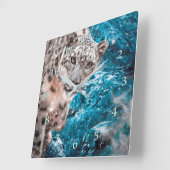 SNOW LEOPARD CLOUD WALKER QUADRATISCHE WANDUHR (Winkel)