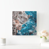 SNOW LEOPARD CLOUD WALKER QUADRATISCHE WANDUHR (Zuhause)