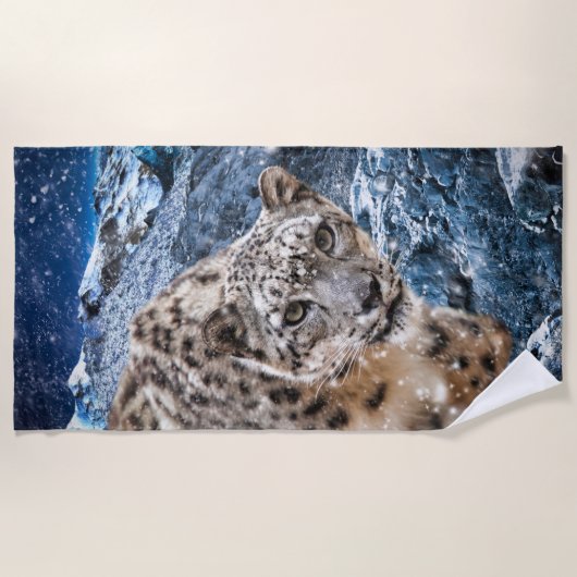 SNOW LEOPARD CLOUD WALKER STRANDTUCH (Vorderseite)
