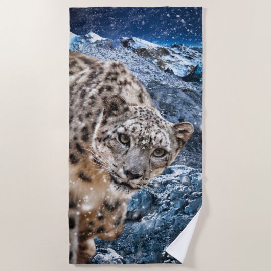 SNOW LEOPARD CLOUD WALKER STRANDTUCH (Vorderseite)