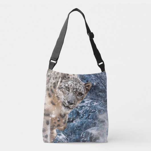 SNOW LEOPARD CLOUD WALKER TRAGETASCHEN MIT LANGEN TRÄGERN (Vorderseite)