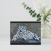 Snow Leopard Dreams Postkarte (Stehend Vorderseite)