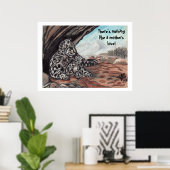 SNOW LEOPARD, EIN LIEBE-Kunstwerk DER MÜTTER Poster (Heimbüro)
