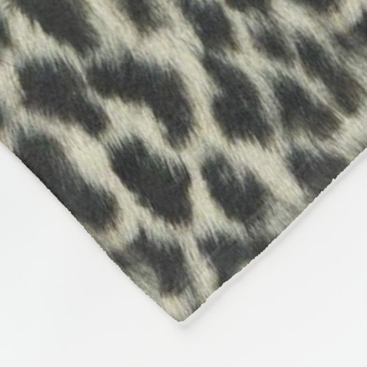 Snow Leopard Fleece Blanket (Ecke)