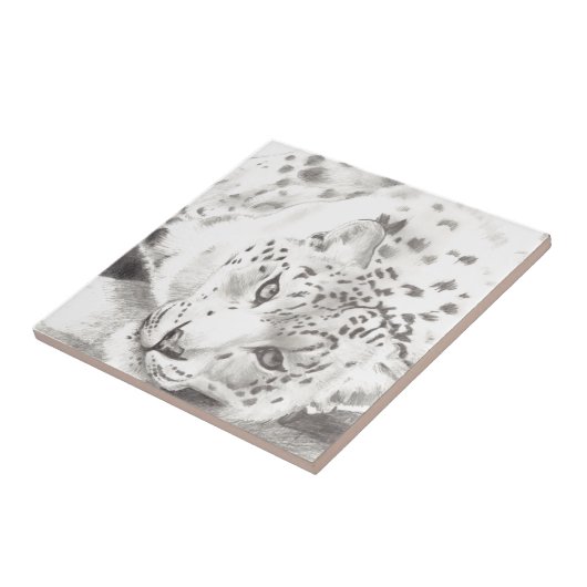 Snow Leopard Fliese (Seite)