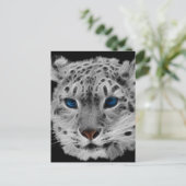 Snow Leopard Fraktal Postkarte (Stehend Vorderseite)