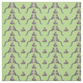 Snow Leopard Frenzy Fabric (Light Green) Stoff (Muster)