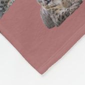 Snow Leopard Frenzy Fleece Blanket (Dusty Pink Mix (Ecke)