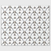 Snow Leopard Frenzy Wrapping Paper (Farbe wählen) Geschenkpapier (Flach)