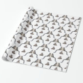 Snow Leopard Frenzy Wrapping Paper (Farbe wählen) Geschenkpapier (Ungerollt)