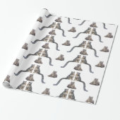 Snow Leopard Frenzy Wrapping Paper (Farbe wählen) Geschenkpapier (Ungerollt)