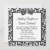 Snow Leopard Geburtstagspartei Einladung (Rückseite)