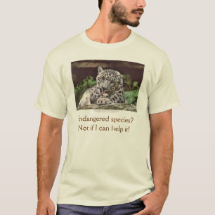"SNOW LEOPARD" gefährdete Arten von Großkatzen T-Shirt