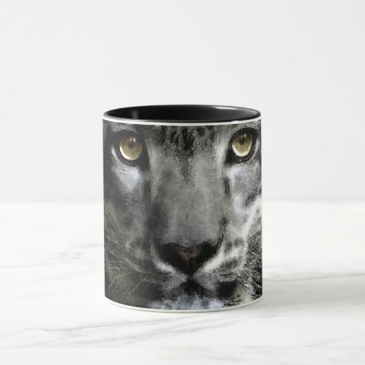 Snow Leopard Geschenk Tasse (Zentrum)