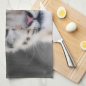 Snow Leopard Geschirrtuch (Viertel Falte)