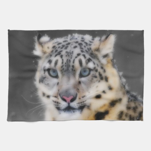 Snow Leopard Geschirrtuch (Horizontal)