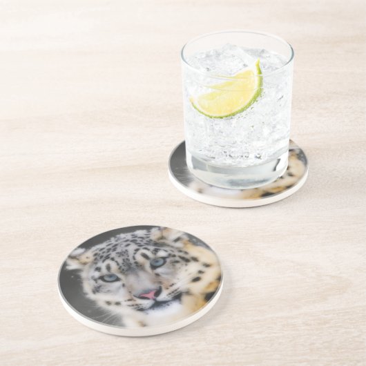 Snow Leopard Getränkeuntersetzer (Seite)