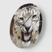 Snow Leopard Große Wanduhr (Winkel)