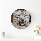 Snow Leopard Große Wanduhr (Zuhause)