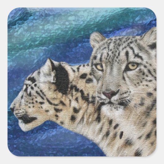 Snow Leopard Habitat Stickers (Vorderseite)