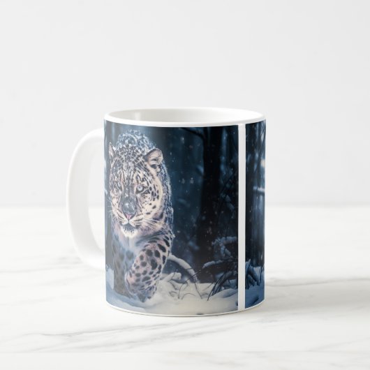 Snow Leopard Kaffeetasse (Vorderseite Links)