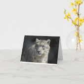 Snow Leopard Karte (Gelbe Blume)