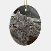 Snow Leopard Keramik Ornament (Rechts)