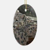 Snow Leopard Keramik Ornament (Rechts)