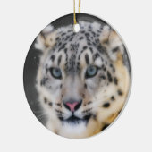 Snow Leopard Keramik Ornament (Links)