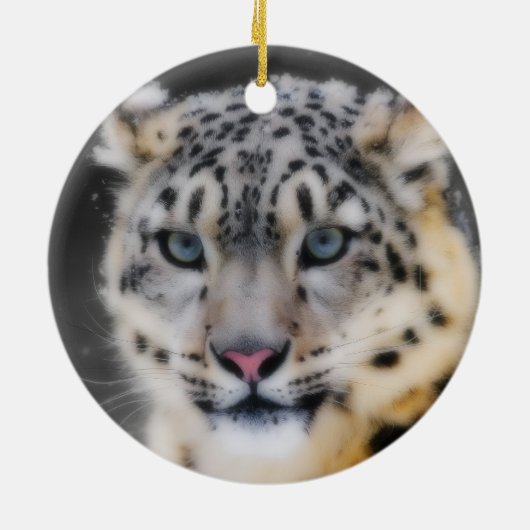 Snow Leopard Keramik Ornament (Hinten)
