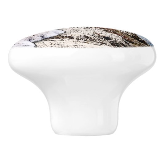 Snow Leopard Keramikknauf (Seitenansicht)