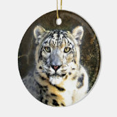 Snow Leopard Keramikornament (Links)