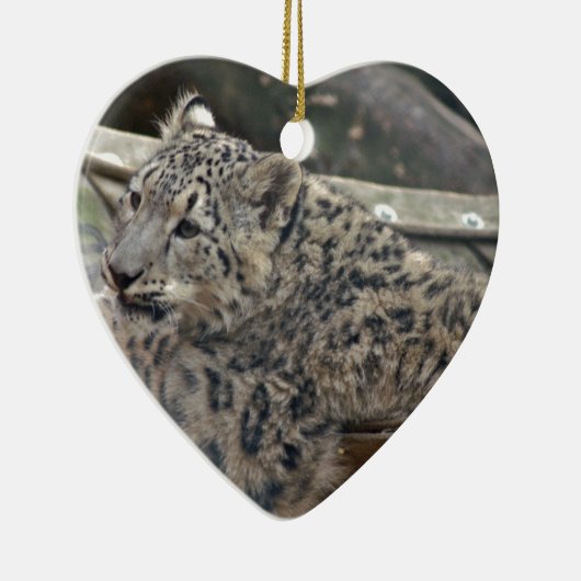 Snow Leopard Keramikornament (Rechts)