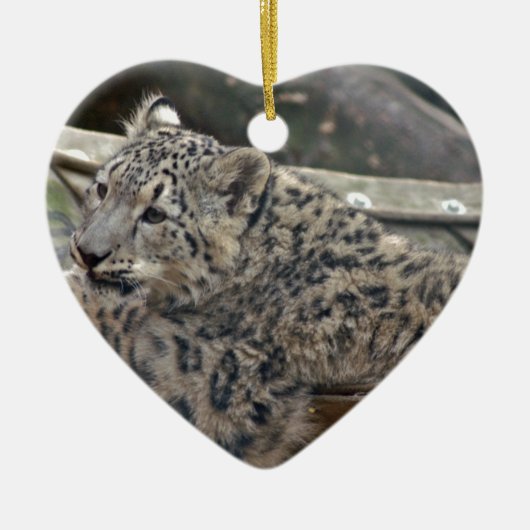 Snow Leopard Keramikornament (Vorne)