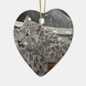 Snow Leopard Keramikornament (Links)