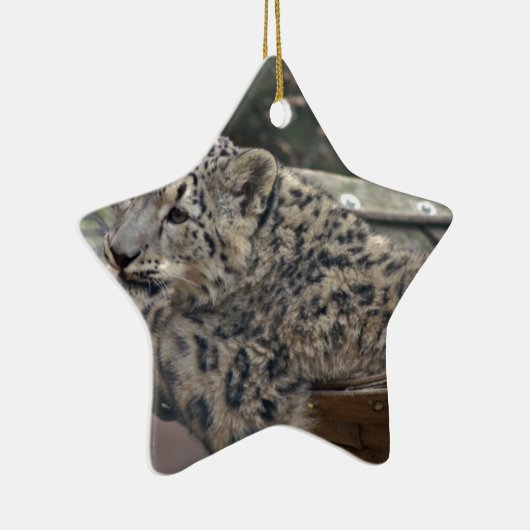Snow Leopard Keramikornament (Rechts)
