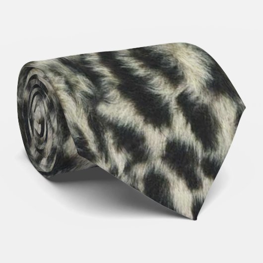Snow Leopard Krawatte (Gerollt)