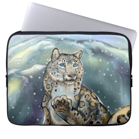 Snow Leopard Laptopschutzhülle (Vorderseite)