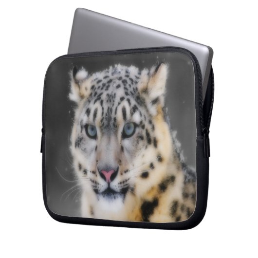 Snow Leopard Laptopschutzhülle (Vorderseite Links)