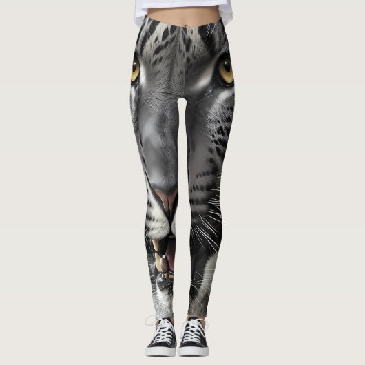 Snow Leopard Leggings (Vorderseite)