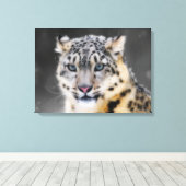 Snow Leopard Leinwanddruck (Insitu (Holzboden))