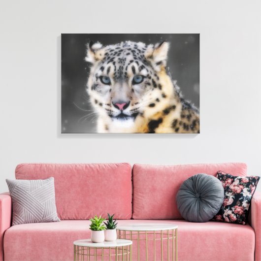 Snow Leopard Leinwanddruck (Insitu (Wohnzimmer))