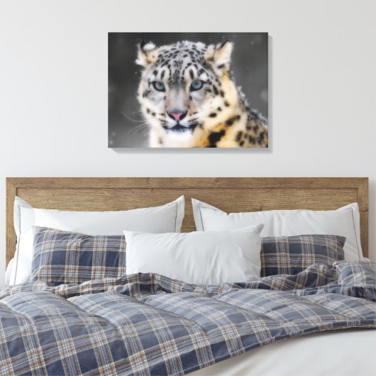 Snow Leopard Leinwanddruck (Insitu (Schlafzimmer))