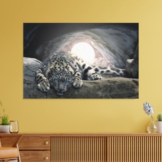 Snow Leopard Leinwanddruck (Insitu (Wohnzimmer))
